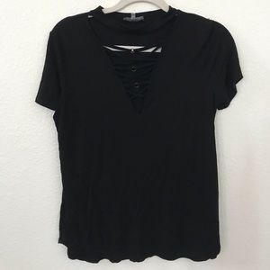 Black Choker T Shirt